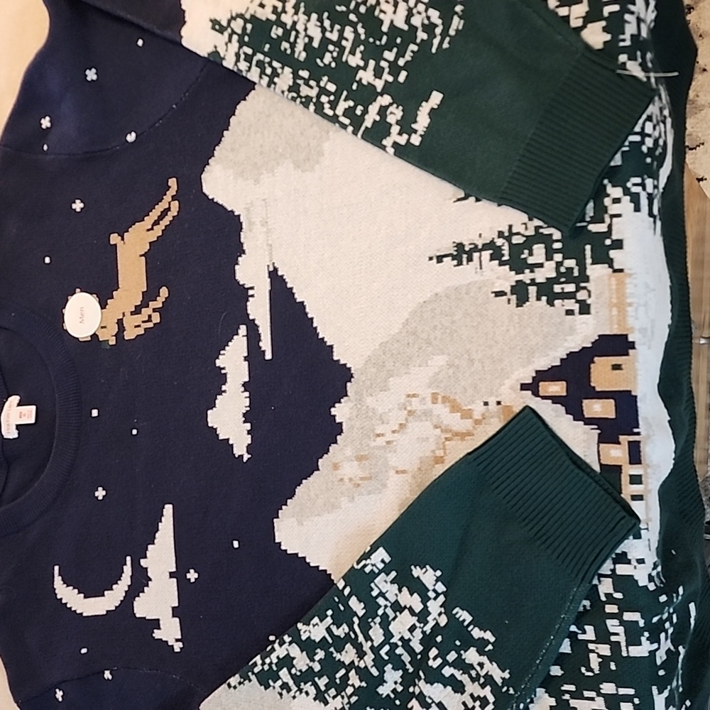 NWOT Holiday Lane Men's Wintry Landscape Sweater Macy's Exclusive Size XL - Picture 6 of 6